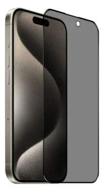Tempered Glass Anti-Spy Privacy Screen Protector for iPhone 15 Pro - Image 1 of 2