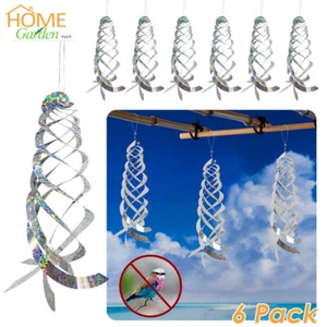 6Pcs Bird Repellent Scare Deterrent Reflective Hanging Reflectors Pigeon Porch - Picture 1 of 8