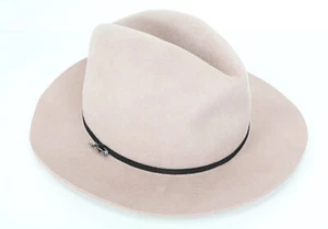 MAISON SCOTCH Women Hat OS Pink Pure Wool Star Pin Detailed Casual Fedora - Picture 1 of 9