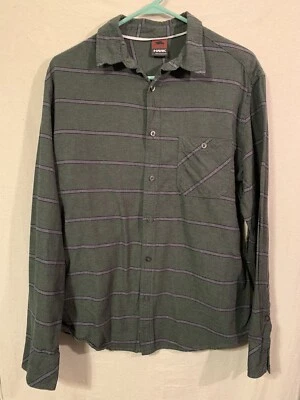 Camisa DE COLECCIÓN Tony Hawk Adulto Grande Verde Gris Franela a Rayas Monopatín Para Hombres* Foto 1 de 4