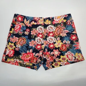 Pantaloncini donna Ann Taylor Loft Riviera taglia 6 multicolore floreale cotone elasticizzato - Foto 1 di 5