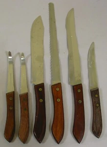 Group of 6 Ekco Stainless USA Canoe Knives w/ 2 Grapefruits - Bild 1 von 2