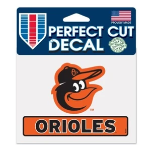 BALTIMORE ORIOLES VINYL PERFECT CUT DECAL 4" MLB LICENSED WINCRAFT - Picture 1 of 1