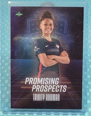 2021 Parkside NWSL Volume 1 Trinity Rodman RC Foil Blue Promising Prospects #1 - Image 1 of 2
