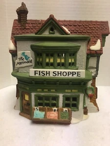 Dept 56 Dickens Snow Village Mermaid Fish Shoppe 59269 - Picture 1 of 5