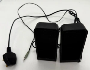 Tesco Value Computer Speakers Mains Powered Headphone Jack Black - Photo 1/6