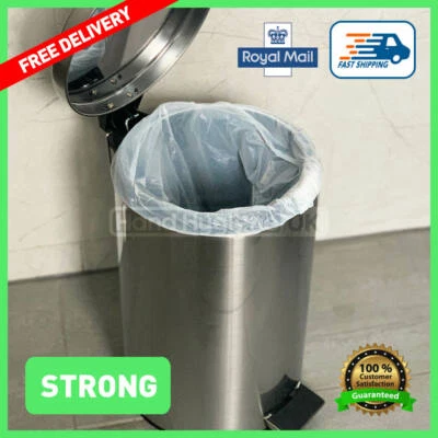 5L 15L 30L Pedal Bin Liners Light Medium Heavy Duty Dustbin Bags FREE DELIVERY - Image 1 of 4