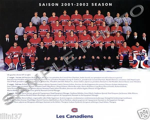 2001-2002 MONTREAL CANADIENS 8X10 TEAM PHOTO - Picture 1 of 1