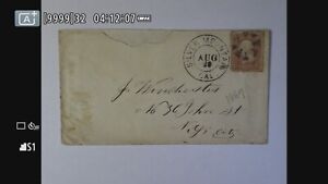 1860s Silver Mountain Alpine CA Wedges Cancel To Winchester NY City Cover