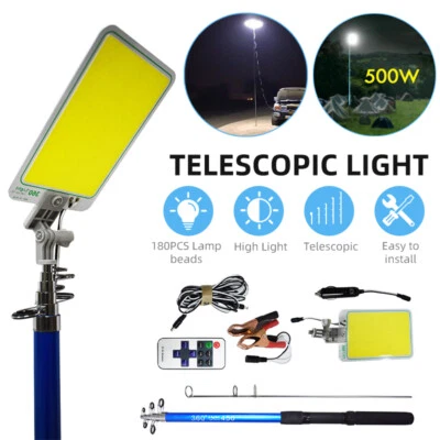 Linterna de Pesca Telescópica 500W Caña Luz LED Lámpara de Reparación de Automóviles Luces de Camping Foto 1 de 4