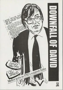 Politics Postcard - Resignation of David Mellor as Heritage Minister RR13394 - Picture 1 of 2