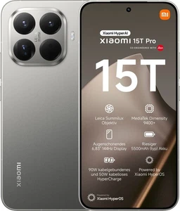 Xiaomi 15T Pro 5G Handy 512GB/12GB 6,83 Zoll 5500mAh Gray/Grau Neu&OVP✅ - Bild 1 von 7