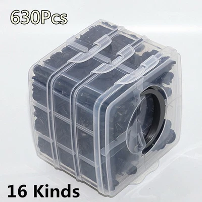 630Pcs 16 Kinds 3 Layers Auto Fasteners Set Car Bumper Clip Repair Parts Clip - Image 1 of 4