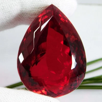 Natural Rare Almandine Red Garnet 268.40 Ct Certified Pear Cut Loose Gemstone - Image 1 of 4