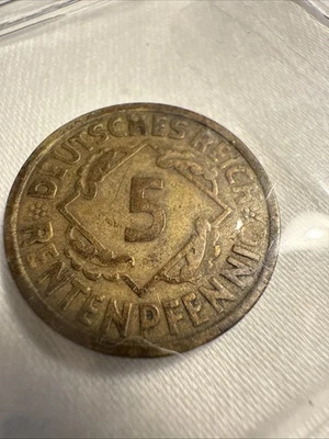 Germany 5 Rentenphfenneg 1924-A - Image 1 of 2
