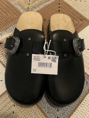 Женские сабо с западной пряжкой American Eagle черные размер 8 - Изображение 1 из 4