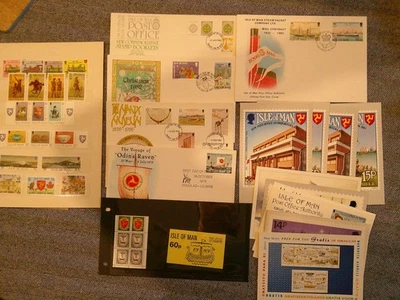 Collection of Isle of Man Un Mounted Mint Stamps and other items - Image 1 of 4