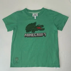 RETIRED Kinder Lacoste LIVE x Minecraft Unisex grün Grafikdruck Shirt Größe 4 - Bild 1 von 8