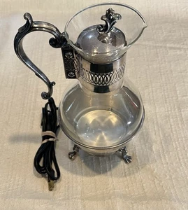 Vtg FB Rogers Silver Model 1359E Coffee Carafe Stand Electric Warmer With Cord - Picture 1 of 11