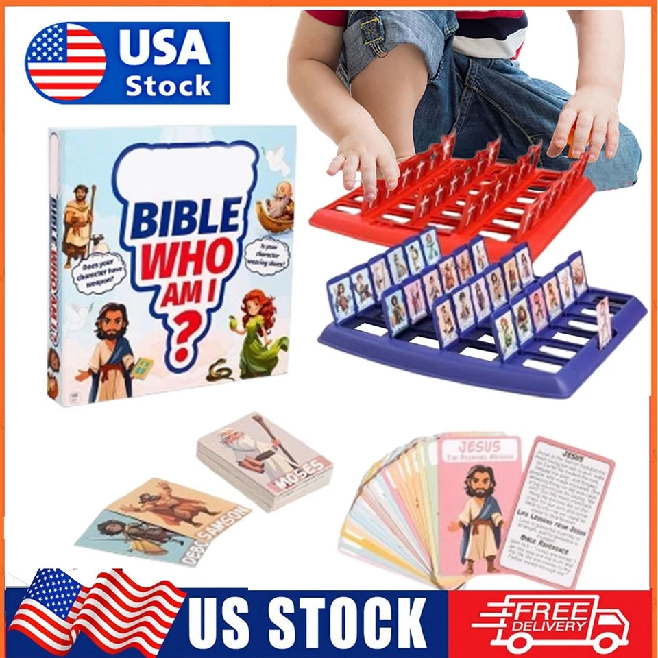 Adivina Biblia Quién Soy Juegos de Mesa para Niños Clásicos 24 Personajes Juguete Interactivo Foto 1 de 4