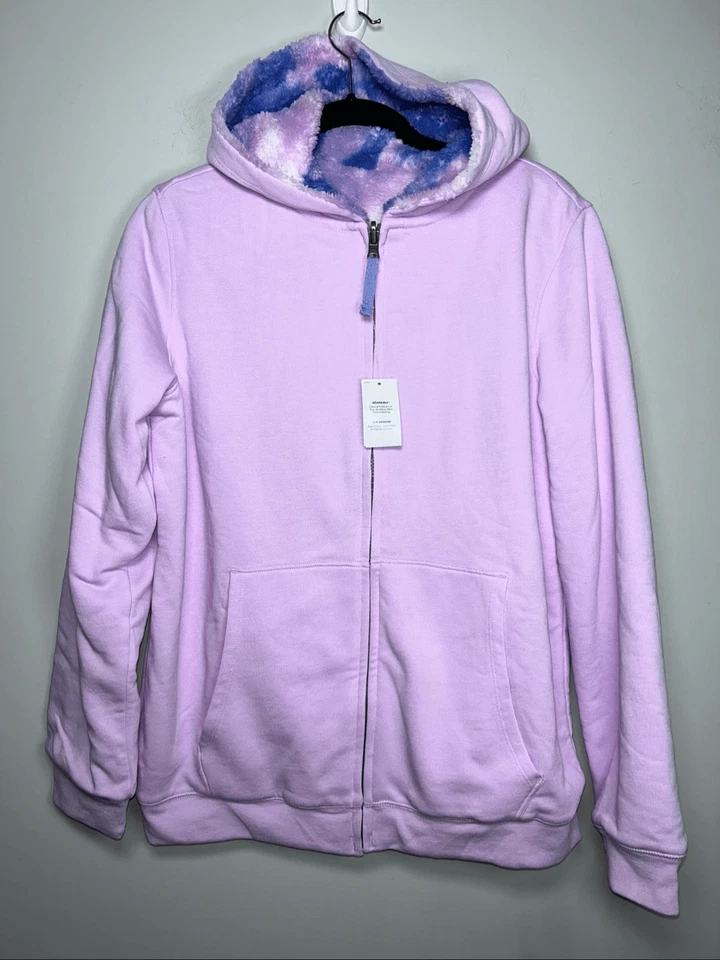 Land’s End Reversible Cremallera Polar Chaqueta con Capucha Talla 18H-20H Foto 1 de 4