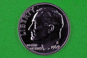 1969-S Deep Cameo Roosevelt Dime US GEM Proof Coin - Picture 1 of 1