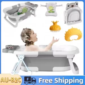 Foldable Infant Baby Bath Tub Collapsible Newborn Saftey Portable Shower Bathtub - Picture 1 of 19