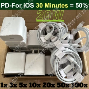Wholesale PD 20W USB C Type C Adapter Fast Charger For iPhone 14/13/12/11/ProMax - Picture 1 of 16