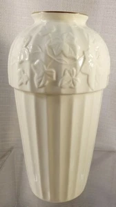 Pfaltzgraff Vase Embossed Ivy Vine  American Artware USA 7" Ivory Bone China - Picture 1 of 8