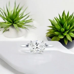 Oval Cut 1 Carat Lab Grown Diamond Platinum Engagement Ring IGI  5 or 6 PT950 - Picture 1 of 14