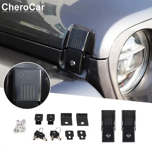 Hood Lock Latch Catch With Keys US Flag for Jeep Wrangler JK JL Gladiator JT 18+ - Bild 1 von 12