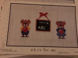 LITTLE MEMORIES SMOCKING PLATE #037 Abc’s For Me - Picture 1 of 1