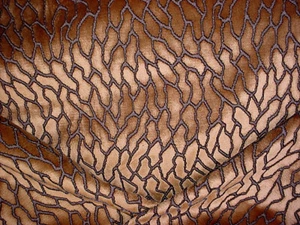 2-5/8Y Romo RB9078 Romita Gold Textured Scale Velvet Upholstery Fabric - Picture 1 of 4