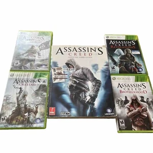 Assassins Creed 1 Prima Official Strategy Guide w/ Poster & 4 Xbox 369 Games - Picture 1 of 3