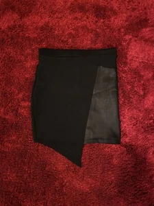 Ladies Black Asymmetric Midi Skirt Size S/M Excellent Condition - Picture 1 of 3