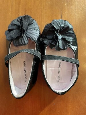 Stuart Weitzman usado en excelente estado/nuevo sin caja? Zapato de cuna Baby Bud blanco talla 3 Foto 1 de 4