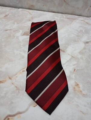 Corbata de seda Valerio Garati a rayas rojas para hombre Foto 1 de 2