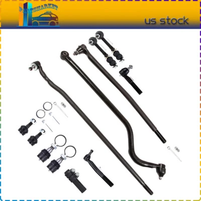 12 Pair Suspension Tie Rod Ends Ball Joints Kit For 1998-1999 Dodge Ram 2500 HD Foto 1 de 4