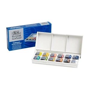 Winsor and Newton Acquerelli Cotman Watercolour Set Sketchers Pocket Box 14 pz. - Foto 1 di 3