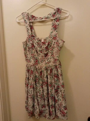 lauren conrad brand white with floral dress - Image 1 of 3