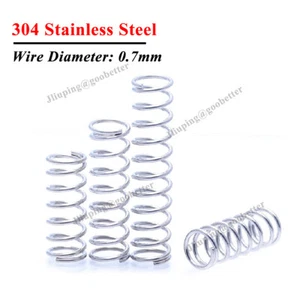 Compression Spring Wire Dia 0.7mm 304 Stainless Pressure Coil Springs OD 4-12mm - Picture 1 of 11