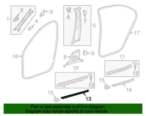 Mercedes Benz Front Left Door Sill Plate A2226805335 - Picture 1 of 3