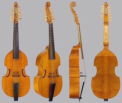 Baroque Style SONG profession maestro 6*6 string 27" viola da gamba,sweet tone - Image 1 of 4