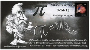 2015, National Pi Day, Pittsburgh PA, Pictorial Postmark, 15-046 - Picture 1 of 1