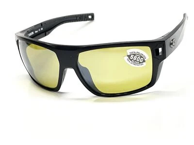 Gafas de sol Costa Del Mar Diego Negro amanecer plata espejo cristal lente 580G nuevas Foto 1 de 4