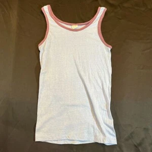 Vintage Single Stitch Montgomery Ward Tank Top Large 42-44 Gray Pullover - Picture 1 of 10