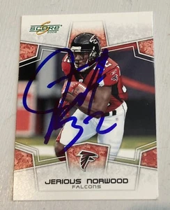 Jerious Norwood Auto Signed In Person 2008 Score Card Atlanta Falcons - Picture 1 of 1