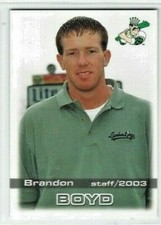 2003 Clinton LumberKings (Class A-Texas Rangers) Brandon Boyd