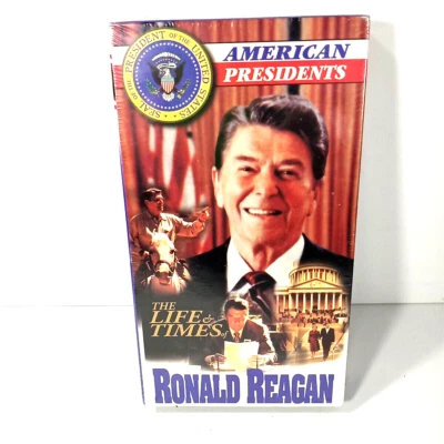 American Presidents RONALD REAGAN THE LIFE AND TIMES (VHS 1986) Sealed.  - Image 1 of 4