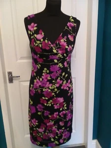 City Triangles Sleeveless Black Floral Pencil Dress - Size S (I) - Picture 1 of 7